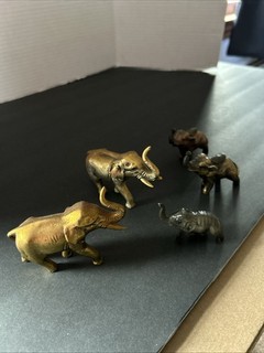 Lot Of Five Brass? Elephants Met Different Sizes