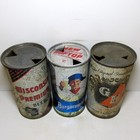 Vintage Lot of (3) Flat Top Beer Cans Wisconsin Premium Burgermeister Greisediek — photo 5