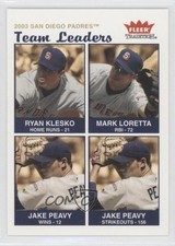 2004 Fleer Tradition Team Leaders Ryan Klesko Mark Loretta Jake Peavy #34 0b3