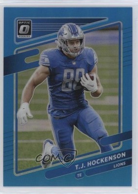 2021 Panini Donruss Optic Aqua Prizm 81/299 TJ Hockenson #83 15ej
