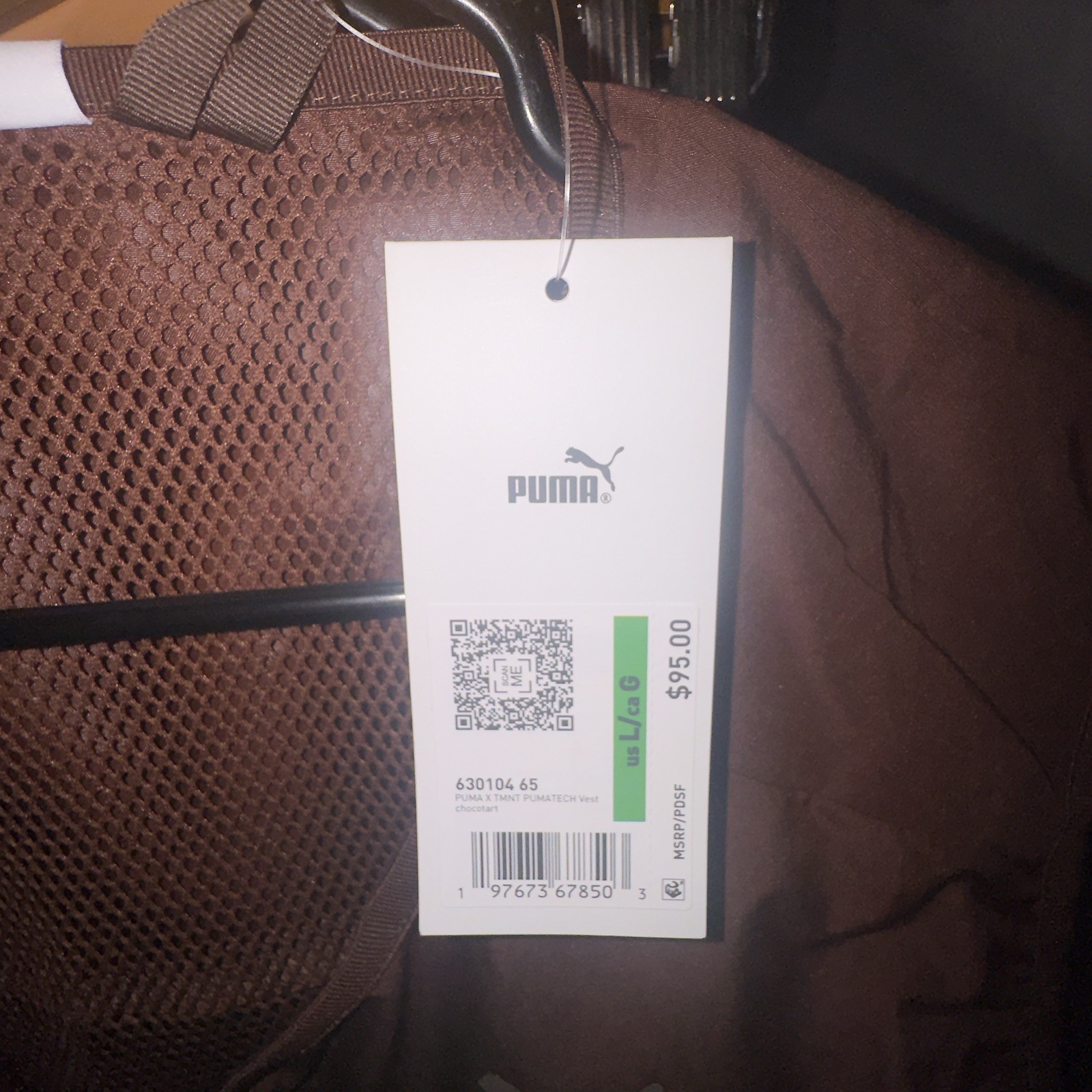 PUMA x TMNT Pumatech Cargo Vest Mens Large Brown Utility Gorpcore Tech Wear thumbnail 10