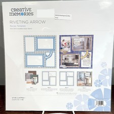 Creative Memories Riveting Arrows Recipe Template, 12x12 Reusable Stencil - NEW