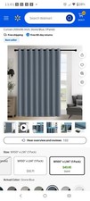 Mainstays Solid Blackout Curtain Panel Pair, Set of 2, Blue Quartz, 30  W x 84  L