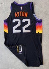 Phoenix Suns Game Jersey Size 50 Deandre Ayton 2021 NBA The Valley BEDAZZLED