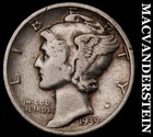 1939-D Silver Mercury Dime - Scarce  Better Date  No Reserve  #G8768