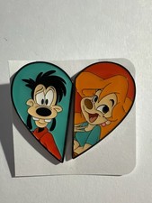 Disney Trading Pin Goofy Movie Max & Roxanne Heart Set Disney Pin G1