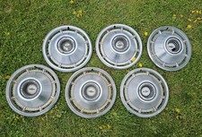Set Of 6 1966 Chevy Impala 14 Hubcaps Wheel Covers 66 Bel Air Biscayne 4 Black