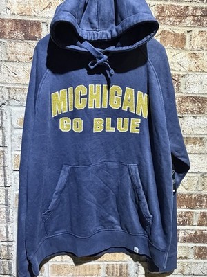 Size Large | Colosseum Michigan Wolverines Go Blue Matrix Hoodie | Acid Wash
