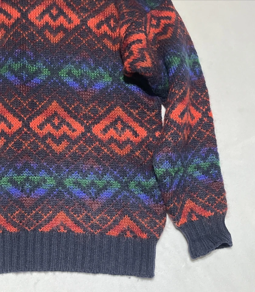 Regatta Sport Vintage 90s Mohair Blend Sweater Mens XL Pullover Crewneck Fuzzy - Image 4 of 4