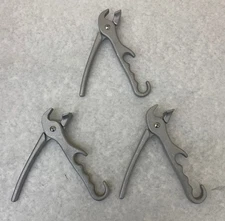 (Lot of 3) Pizza Pan Gripper Baking Clamp Cast Aluminum
