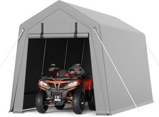 10x15 ft Carport Storage Shed Portable Garage w/ Roll-up Zipper Door Waterproof