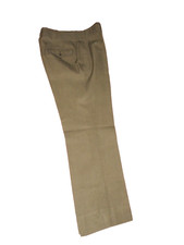 VINTAGE US Military Men 31x30 Green Gabardine Wool Blend Trousers Pants MC-2212