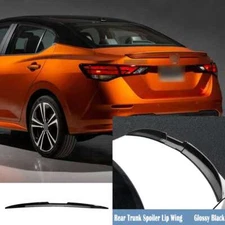 Adjustable Rear Trunk Spoiler Lip Roof Tail Wing Black For Car Sedan Universal#