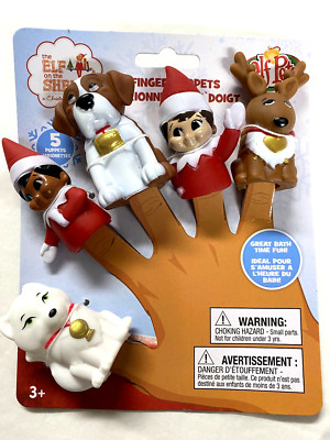 The Elf On The Shelf Finger Puppets Holiday Elf Pets Bath Fun New
