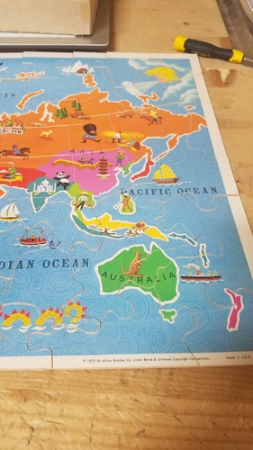Milton Bradley wood Map of the United States - 第 10/11 張圖片
