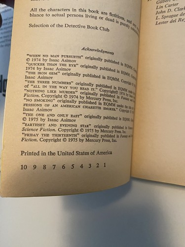 Isaac Asimov Foundations Edge HC/DJ 1982 More Tales Of The Black Widowers! - 第 7/12 張圖片