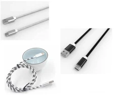 3 Packs USB  Fast Charging Cable Cord Braided  For iPhone 16 Pro Max 16 E