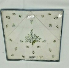 2 Vintage Embroidered Handkerchiefs Cotton 100 Made in Switzerland by LEHNER
