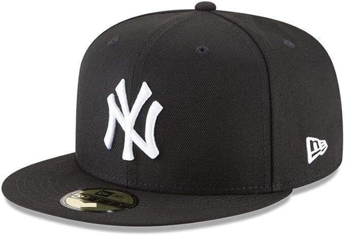 New Era New York Yankees 59 Fifty Black White US 7 3/8 | eBay
