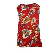Lauren Ralph Lauren Shift Dress Womens Floral Size Large Pink/Multicolor Boho