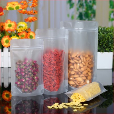 Matte Clear Food Grade Package Plastic Stand Up Pouch Bags for Zip Sealable Lock