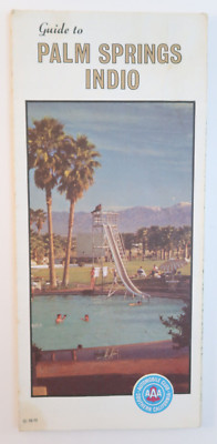Guide To Palm Springs Indio 1972 Triple AAA Automobile Club Vintage Map ...