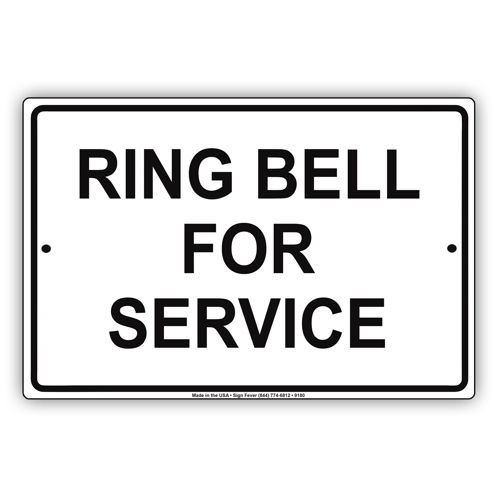 Ring Bell For Service Vintage Aluminum Metal Wall Sign Decor  -image