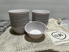 The Silicone Kitchen White Reusable Silicone Baking Cups Set of 24 NEW 