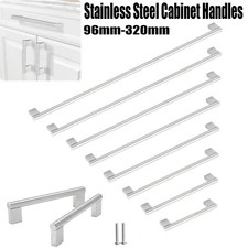 Kitchen Cupboard Drawer Cabinet Handle Stainless Steel Boss Bar Handles Silver