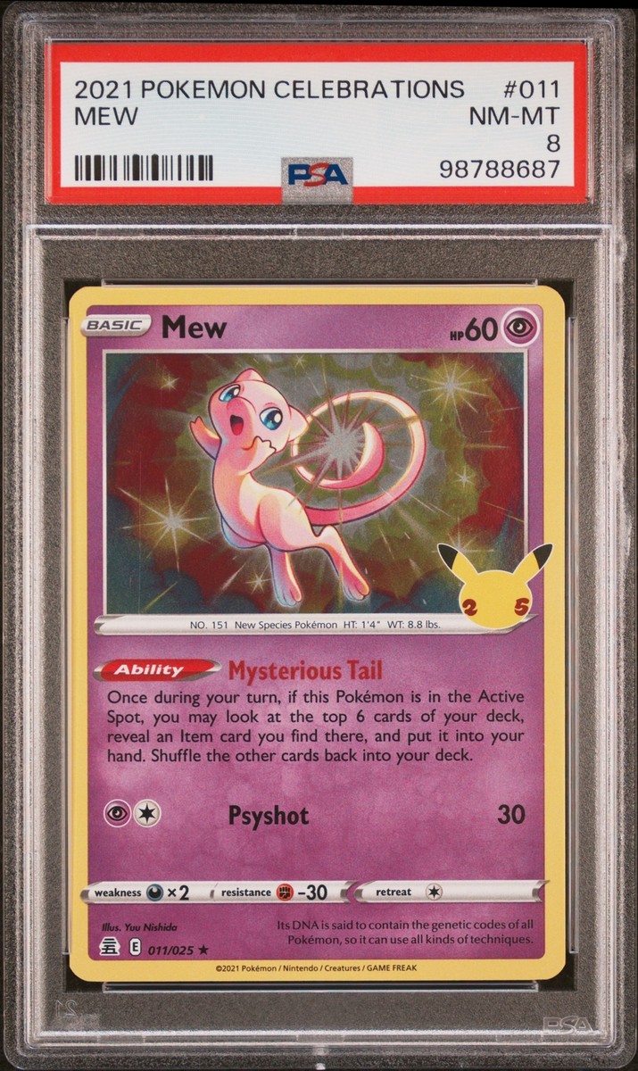 Mew 011/025 2021 Pokemon Celebrations PSA 8 | eBay
