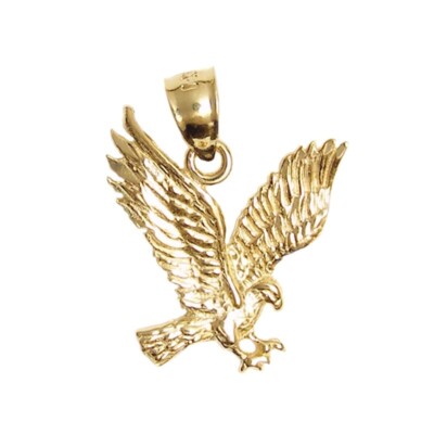 Neu 14k Gelbgold Adler Anhänger