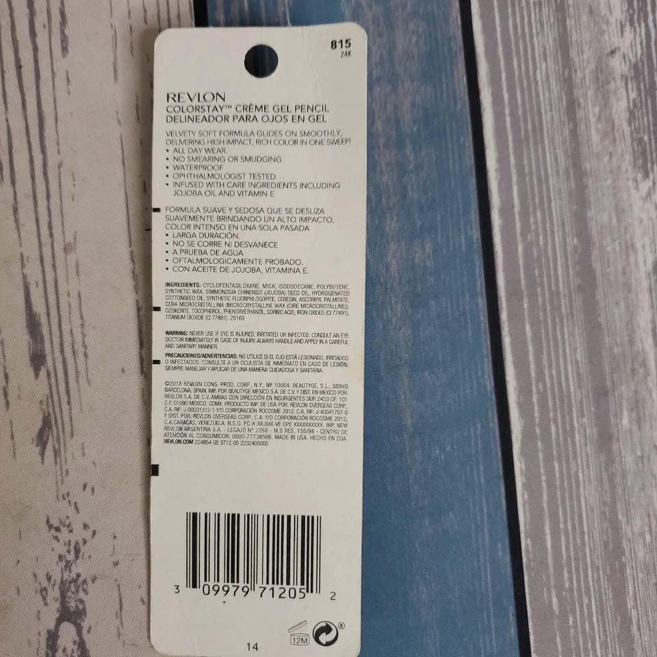 Revlon Colorstay Creme Gel Eyeliner # 815 24K Waterproof BRAND NEW IN BOX - Image 2 of 4