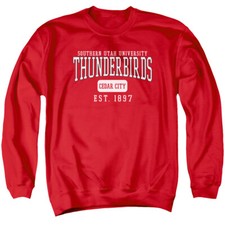 Southern Utah University Adult Crewneck Sweatshirt Est. Date, Red, S-3XL