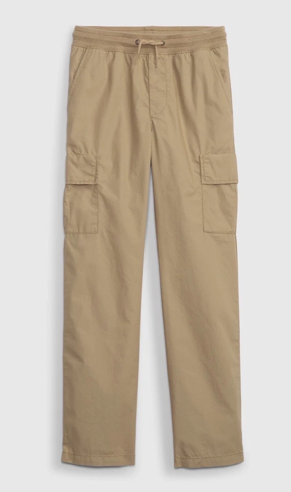 GAP KIDS | Calça cargo popeline masculina tamanho XS 4/5 cáqui regular - Imagem 2 de 2