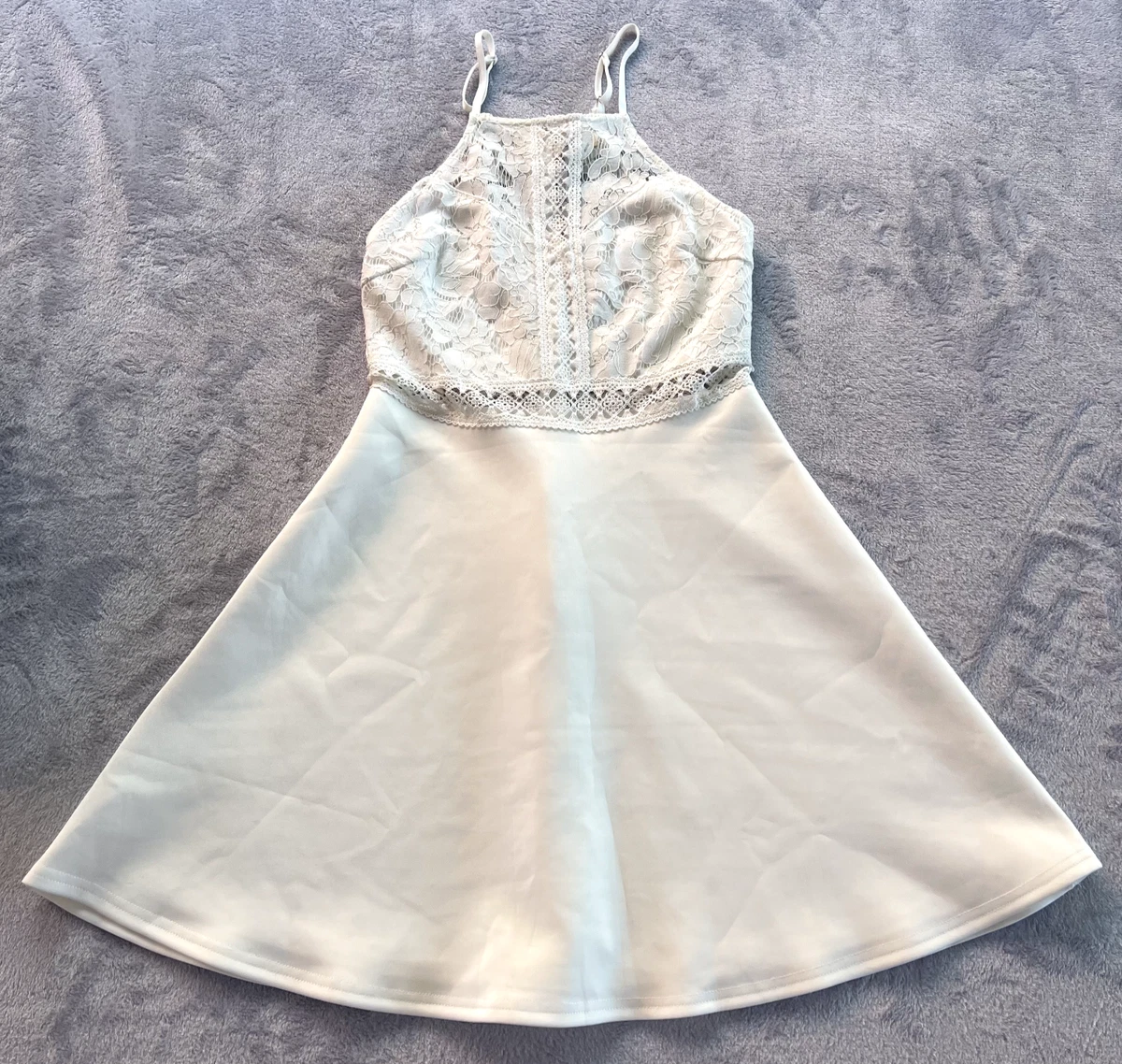 Francesca's white lace dress sales