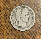 1916-D 25C Barber Quarter, Last Year Minted, VG