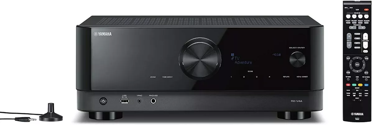 Yamaha RX-V4A RX-V4A(B) AV Receiver Black 5.1ch 4K120Hz Amazon Music Alexa