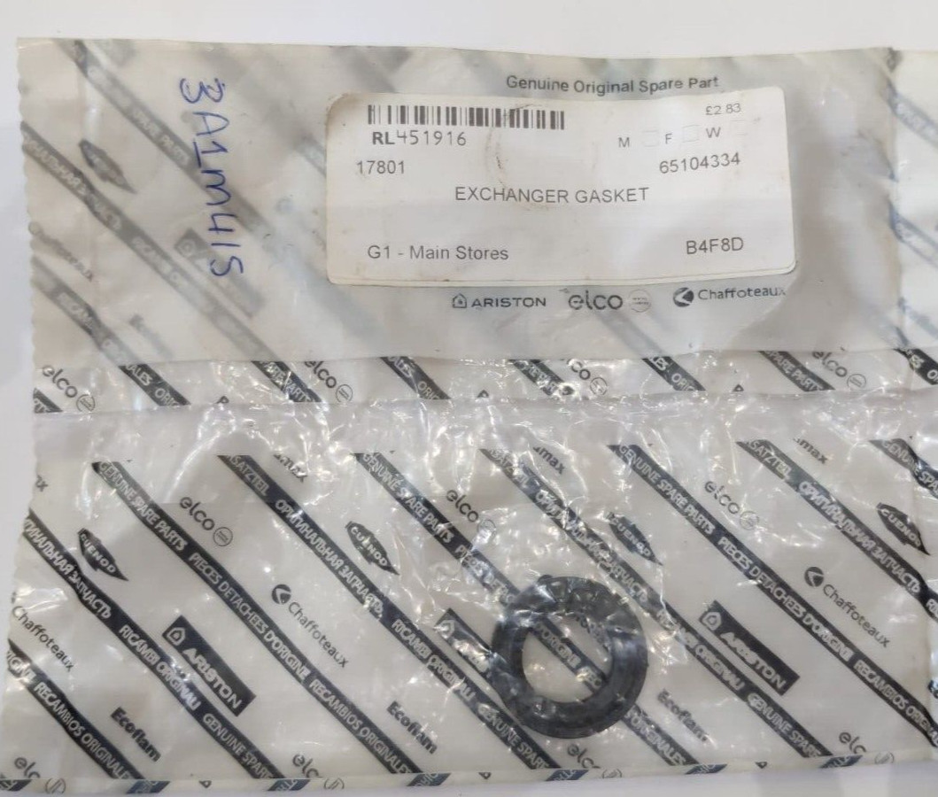 NEW ARISTON Chaffoteaux HEAT JOINT Exchanger gasket RING 65104334