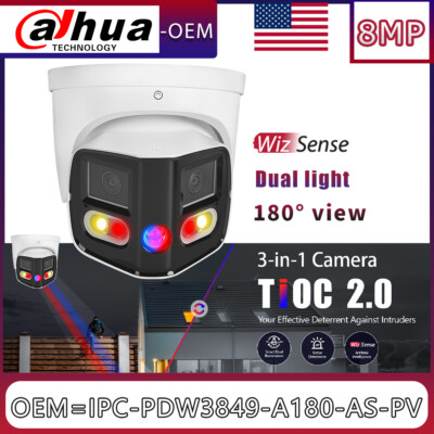 Dahua OEM 8MP TiOC Duo Splicing WizSense IP camera SMD4.0 PDW3849-A180-AS-PV US