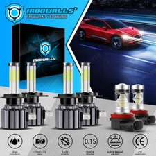 For Volkswagen Tiguan 2018-2020 6Sides LED Headlight High Low Beam Fog Lights 6X