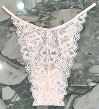 NEW Victoria Secret Dream Angels All Over Lace Brazilian - Millennial Pink - XL