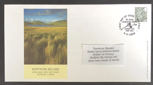 GB 2005 FDC NORTHERN IRELAND DEFINITIVE STAMPS BELFAST SHS WITH FREE UK P&P