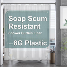 Crystal Clear Shower Curtain Plastic, Heavy Duty Shower Curtain 72X72, Thick Sho