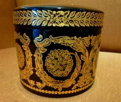 Rosenthal Versace Gold Baroque  Deckeldose schwarz-gold