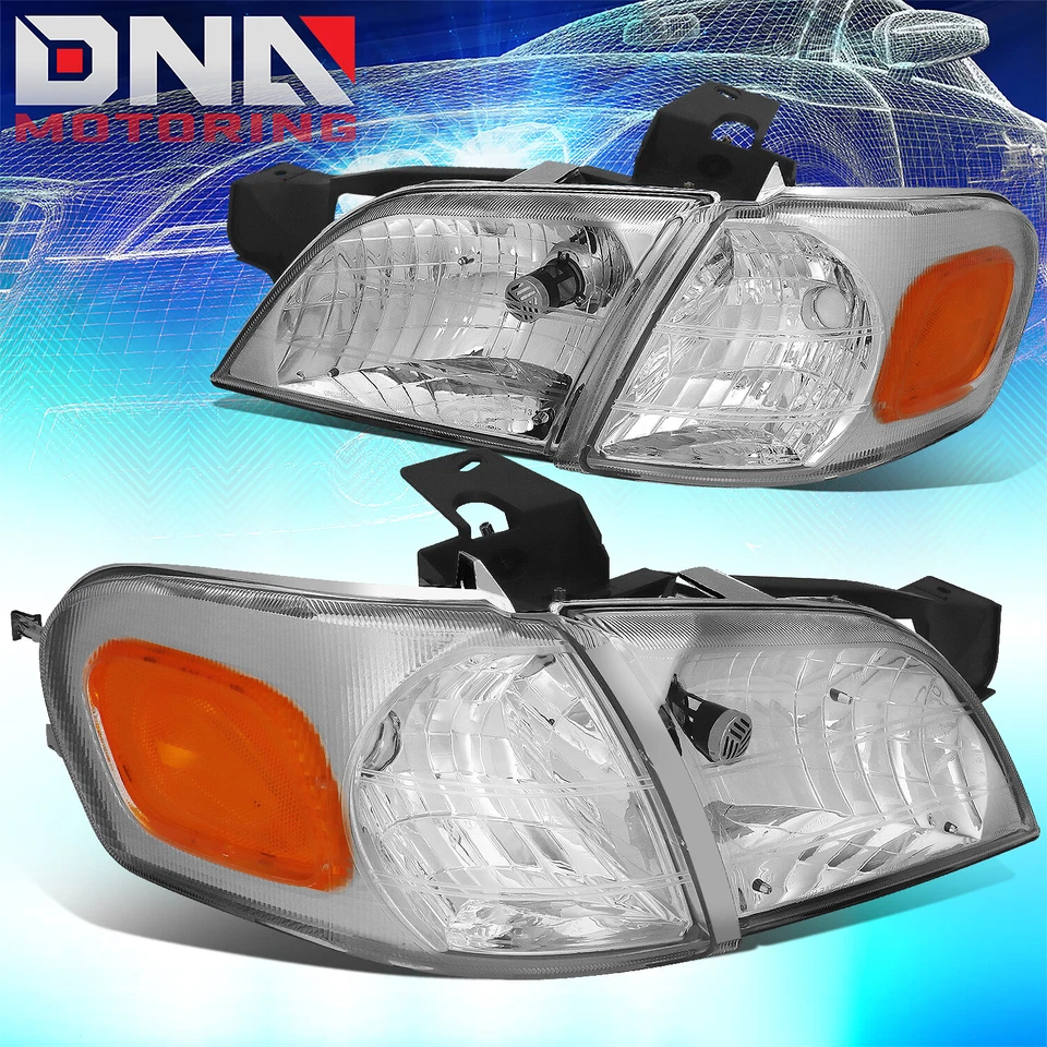 PARA 1997-2005 CHEVY VENTURE/SILHUETA LÂMPADAS DE FAROL COM KIT LED + VENTILADOR CROMADO - Imagem 2 de 4