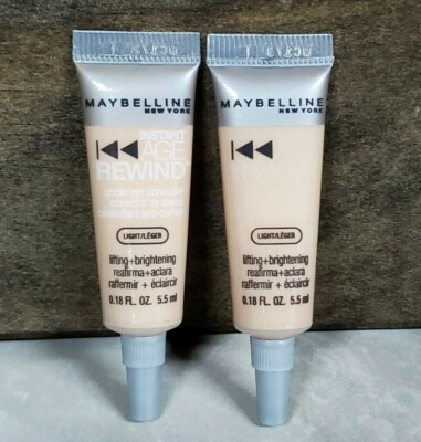 2X Maybelline Instant Age Rewind under eye concealer ~ LIGHT ~ nwob travel size