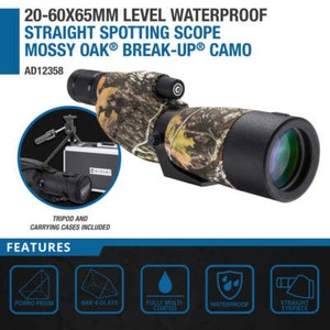 Barska 20-60x65 WP Level Spotting Scope Mossy Oak AD12358