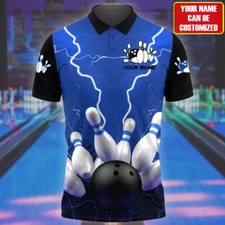 Bowling Polo shirt For Men, Bowling Player Gifts, Bowling Shirts 3D, Bowling Pla
