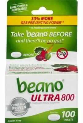 Beano Tablets Take Beano To Help Digest Gas Causing Foods 100 Tablets Per Box