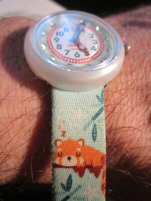 RARE LADIES' SWATCH FLIK FLAK WATCH CAT DESIGN FITS UP TO  7''  BBA-46